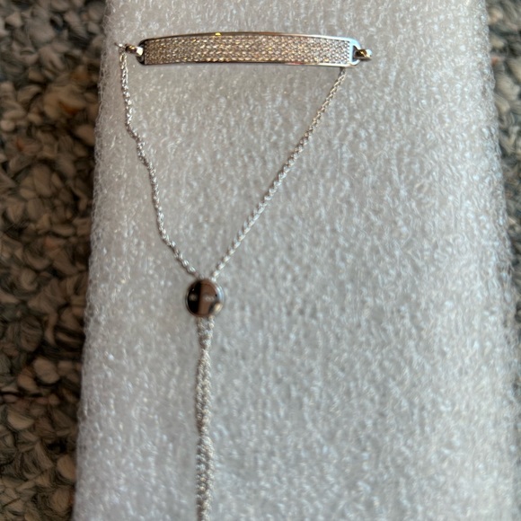 Michael Kors Sterling Silver Pave Slider Bracelet - Picture 3 of 6